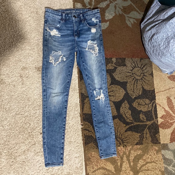 Regular size 2 jeans. Super stretch. From American Eagle - Picture 1 of 3